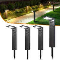 Volisun Solar Pathway Lights Outdoor 4Pack Super Bright Outdoor Solar Lights With Warm White And Cool White Light Waterproof S