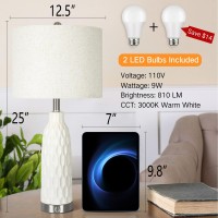 Outon Table Lamps Set Of 2 Touch Control Beside Lamp 3 Way Dimmable Nightstand Lamps With Usb Type C Charging Port Farmhous