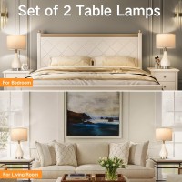 Outon Table Lamps Set Of 2 Touch Control Beside Lamp With Usb Type C Charging Port 3 Way Dimmable Nightstand Lamps Modern C