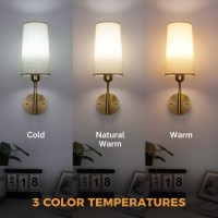 Glitnous Battery Operated Wall Sconce Rechargeable Wall Sconce With Remote Dimmable Wireless Wall Sconces Set Of 2 Battery Wa