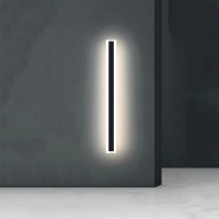 Easyparner Outdoor Patio Long Wall Lights, 32 Inches Led Outdoor Wall Lights, 6000K Wall Mounted Simple Long Strip Acrylic Wall Light For Outdoor/Indoor Decorative Lighting, 2 Pack