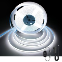 Axmotut White Cob Led Strip Lights 328Ft Dimmable 6500K Daylight White 24V Cob Strip Light 3200 Leds Flexible Cri 93 Cob Lig