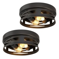 Sunco Flush Mount Ceiling Light Farmhouse Light Fixtures Hallway Lighting Ceiling Light Fixture Arcadia Industrial 11 Dia