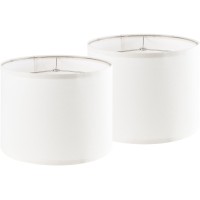 Cream White Lamp Shades Set Of 2 Medium Durm Lamp 13 Top X 13 Bottom X 10 High Spidermodern Lampshade For Table And Beds