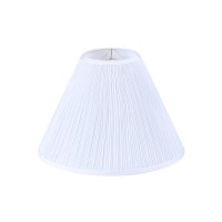 Aspen Creative 33196 Hardback Empire Transitional Spider Lamp Shade Mushroom Pleated White Faux Silk Fabric 6 Top X 16 Bo