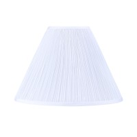 Aspen Creative 33196 Hardback Empire Transitional Spider Lamp Shade Mushroom Pleated White Faux Silk Fabric 6 Top X 16 Bo