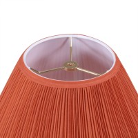 Aspen Creative 33197 Hardback Empire Transitional Spider Lamp Shade Mushroom Pleated Carrot Faux Silk Fabric 6 Top X 16 B