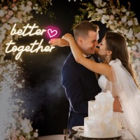 Better Together Neon Sign Led Light Better Together Signs For Wall Decor Hanging Neon Signs For Wedding Engagement Anniversary