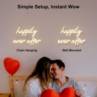 Happily Ever After Neon Signs Wedding Neon Lights Sign For Wall Decor Usb Powered Led Sign For Anniversary Valentines Celebrat