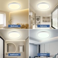 Mivaancen 4Pk 12 Inch Led Flush Mount Ceiling Light 28W 2500Lm 3000K 4000K 6000K Cct Selectable Surface Mount Led Light Fixture