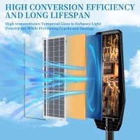 4800W Solar Street Lights Outdoor 2 Pack Solar Lights Outdoor Waterproof 7000K Led Solar Parking Lot Lights Commercial Dusk T