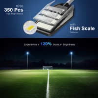 Vipzon 2400W Solar Street Lights Outdoor 7000K Led Solar Parking Lot Lights Dusk To Dawn Solar Lights With Motion Sensor Ip66 Waterproof For Yard, Stadium