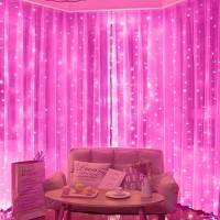 Brightown 300 Led Curtain Lights For Bedroom 98 Ft Hanging Window Lights With Remote Connectable 8 Modes Waterproof Fairy Li