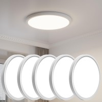 Mivaancen 6Pk 12 Inch Led Flush Mount Ceiling Light 28W 2500Lm 3000K 4000K 6000K Cct Selectable Surface Mount Led Light Fixture