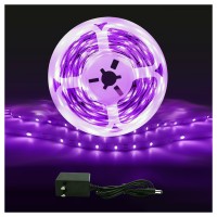 Roperry 30Ft Led Black Light Strip Kit 540 Units Lamp Beads Nonwaterproof Blacklights For Glow Party Indoor Birthday Body P