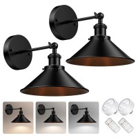 Nooknova Battery Operated Wall Sconce Swing Arm Wall Lights Battery Powered Sconces Wall Lamp Fixture Industrial Cordless Wall