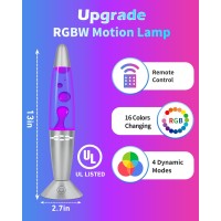 Dalavalampa 16 Colors Led Liquid Lamp With Remote 13 Rgb Smart Night Light Table Lamp Color Changing Lamp For Living Room Be