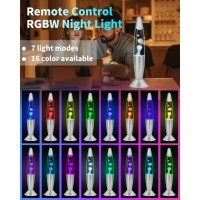 Dalavalampa 16 Colors Led Liquid Lamp With Remote 13 Rgb Smart Night Light Table Lamp Color Changing Lamp For Living Room Be