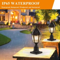 Solar Post Lights Outdoor 2 Pack Motion Sensor Solar Lamp Post Lights With Pier Mount Base Waterproof Outdoor Post Lights For