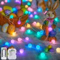 Jmexsuss 100 Led Battery Operated Christmas Lights Indoor Outdoor Waterproof 33Ft Battery Powered Globe String Lights With Remo