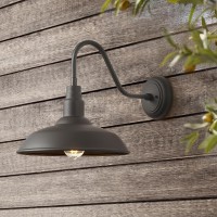 Goalplus 14 Dome Outdoor Gooseneck Lights For Barn Dark Bronze Exterior Farmhouse Light Fixture With Wall Mount Outside Goos