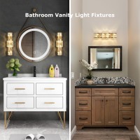 Crystal Wall Sconces Lighting Modern Gold Wall Light Fixture Elegant Vanity Wall Lighting Mount For Living Room Bedroom Bathro