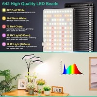 2024 Upgraded Desk Grow Lights For Indoor Plants Trihead 642 Leds Tabletop Full Spectrum Grow Light With 3612H Timer 6 Bri