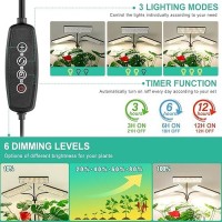 2024 Upgraded Desk Grow Lights For Indoor Plants Trihead 642 Leds Tabletop Full Spectrum Grow Light With 3612H Timer 6 Bri