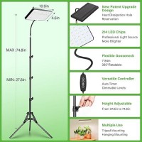 2024 Lbw Grow Lights For Indoor Plants Full Spectrum With Stand 214 Leds Standing Plant Lights For Indoor Growing Floor Grow Pla