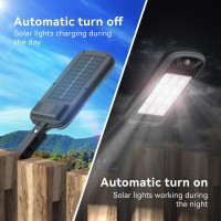 Okpro Solar Outdoor Lights 6500K Solar Lights For Outside Motion Sensor With Remote Control Dusk To Dawn Solar Powered Securi