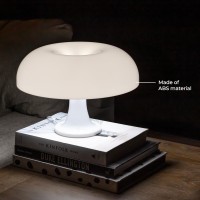 White Mushroom Lamp Retro Nesso Table Lamp With Remote That Works Up To 65Ft Away Dimmable White Lamp Midcentury 70S Funk