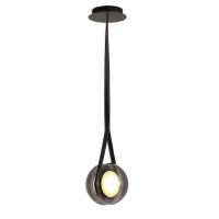 Crled Modern Minimalist Belt Spherical Pendant Lamp Bedroom Bedside Glass Art Pendent Lamp Single Head/Three Head Led Hanging Light Indoor Home Decoration Pendant Light (Size : A)