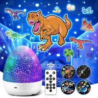 Dinosaur Night Light For Kids 21 Lightings6 Films Egg Light For Nursery 10 Music Baby Night Light Projector 360 Silent Rotat