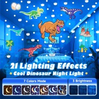 Dinosaur Night Light For Kids 21 Lightings6 Films Egg Light For Nursery 10 Music Baby Night Light Projector 360 Silent Rotat