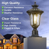 Luminzone Outdoor Post Lights Fixtures Lamp Post Light Fixture Pole Lantern Lighting Fixture Waterproof And Antirust Aluminum