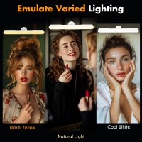 Upgraded Cordless Led Vanity Mirror Lights Rechargeable Stick On Makeup Light Bar For Bathroom With 3 Color Temp Stepless Dimm