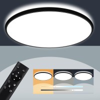 12 Inch Flush Mount Ceiling Light With Remote 28W 3000Lm Led Ceiling Light Dimmable 3 Color Adjustable Modern Light Fixture Ceil