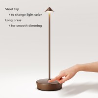 Jalvde Cordless Battery Powered Table Lamp Rechargeable Led Dimmable Brightness Metal 6000Mah Touch Desk Lamp Portable Modern D