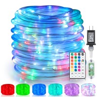 Metaku 99Ft 300 Led Rope Lights, 16 Color Changing Rope Lights Waterproof Outdoor String Lights Plug In With 32-Key Remote Control For Bedroom Halloween Christmas Patio Birthday Decoration