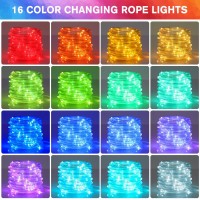 Metaku 99Ft 300 Led Rope Lights, 16 Color Changing Rope Lights Waterproof Outdoor String Lights Plug In With 32-Key Remote Control For Bedroom Halloween Christmas Patio Birthday Decoration