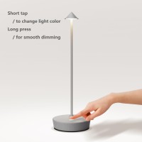 Jalvde Cordless Battery Powered Table Lamp Rechargeable Led Dimmable Brightness Metal 6000Mah Touch Desk Lamp Portable Modern D