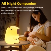 Okiyid Capybara Gifts For Girl Capybara Night Light Capybara Lamp Breastfeeding Cute Lamp For Nursery Abssil Touch Control