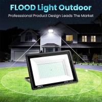 Jrbfa 1 Pack 200W Led Flood Lights Outdoor 20000Lm Led Work Light With Plug 6500K Daylight White Ip66 Waterproof Exterior Out