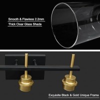 Dsmjfu Black And Gold Bathroom Light Fixture 3 Light Bathroom Vanity Light Modern Bathroom Vanity Lights Over Mirror Black An