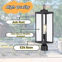 Wisbeam 204 Inches Outdoor Post Light Large Pole Lantern E26 Base 60W Max Antirust Metal Housing Plus Clear Glass Etl Qual