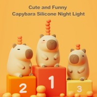 Capybara Night Lights, Soft Silicone Cute Rechargeable Animal Lamp, 2 Colors Adjustable, Portable Animal Lamps Touch Control Lamp For Bedside Bedroom Living Room, Kawaii Capybara Nursery Night Lights