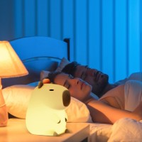 Capybara Night Lights, Soft Silicone Cute Rechargeable Animal Lamp, 2 Colors Adjustable, Portable Animal Lamps Touch Control Lamp For Bedside Bedroom Living Room, Kawaii Capybara Nursery Night Lights