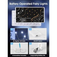 6 Pack Fairy Lights Battery Operated String Lights 7Ft 20 Led Waterproof Silver Wire Firefly Lights Waterproof For Diy Crafts