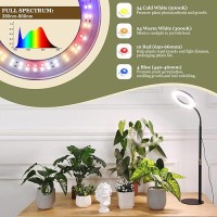 Lbw Plant Grow Light 72 Leds Desk Halo Grow Light For Indoor Growing Full Spectrum Grow Lamp With 4812H Auto Timer 4Level