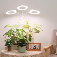 Lbw Halo Plant Grow Light Trihead Desk Grow Light For Indoor Growth 72X3 Leds Full Spectrum Grow Lamp With 4812H Auto Timer